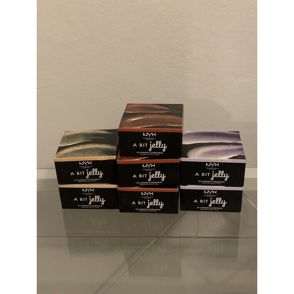 7X NYX A Bit Jelly Gel Illuminator Highlighter -Luminous Bronze Opalescent NEW